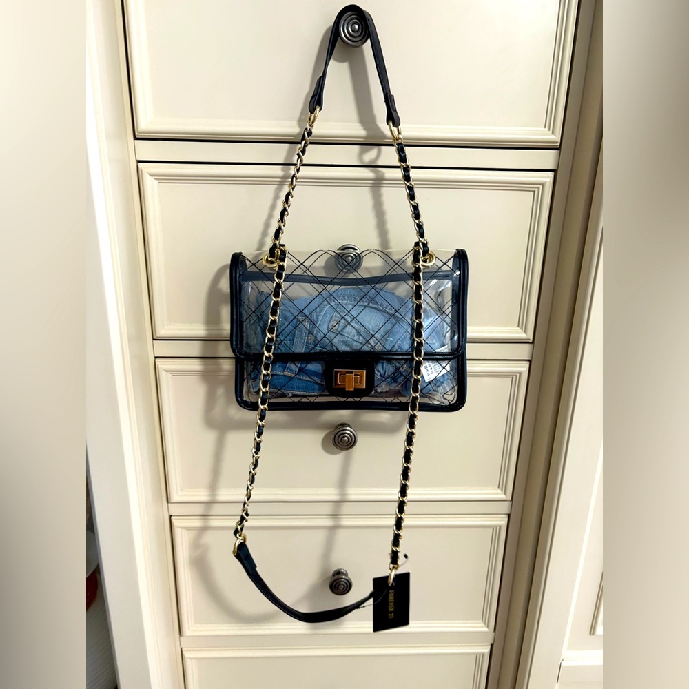 Brand new Tags attached -Elegant black & gold Quilted Chain Bag/ shoulder bag